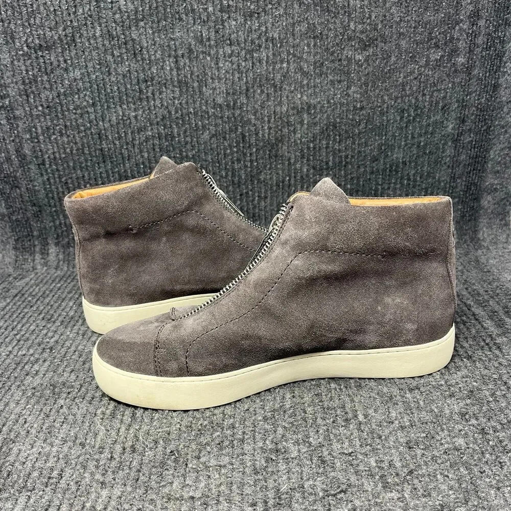 Frye Lena Zip Suede High Top Sneaker Bolt Grey Casual Women’s 9.5 M